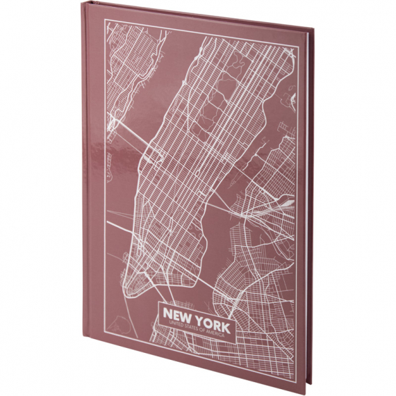 Фото - Книга записна А4 Maps New York, 96арк., кліт., рожево-корич. 47097 Фото - Книга записна А4 Maps New York, 96арк., кліт., рожево-корич. 47097
