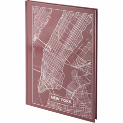 Фото - Книга записна А4 Maps New York, 96арк., кліт., рожево-корич. 47097 Фото - Книга записна А4 Maps New York, 96арк., кліт., рожево-корич. 47097