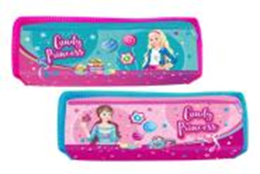 Фото - Пенал на 2  блискавки, блакитний, малиновий, KIDIS, серія CANDY PRINCESS (принцеси) 46444