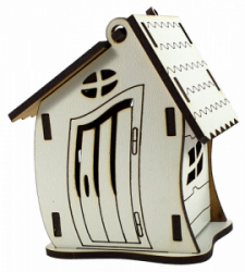 Фото - МДФ Будиночок № 12 скринька товст.крива  6*7*10см  М-2085 49854