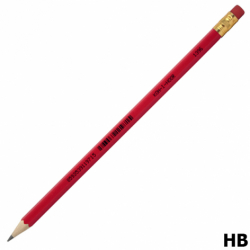 Фото - Олівець графітний 1396, НВ, гумка, червоний 38744