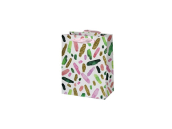 Пакет паперовий середній 25 * 32 * 11см, з гліттером, акварельні штрихи