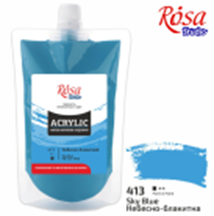 Фото - Фарба акрилова,200 мл, Небесно-блакитна, ROSA Studio 54799