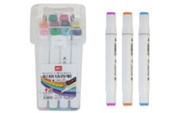 Фото - Набір скетч маркерів 12 шт в пластиковому футлярі 57014