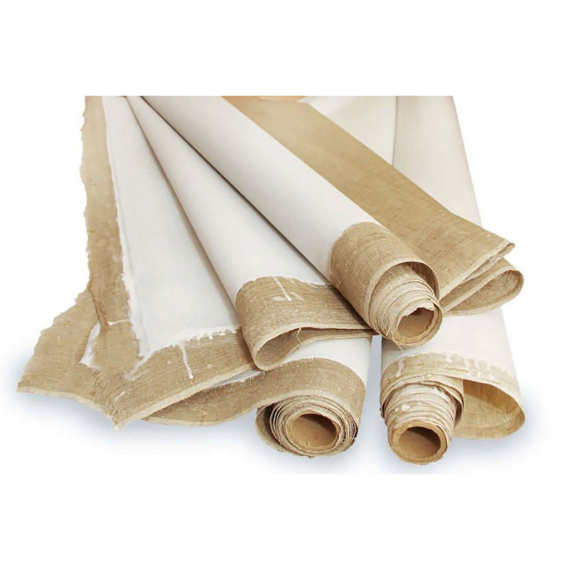 Фото - Полотно грунтоване в рулоні, Дрiбне зерно, 1,5*3м, акрил, 330 г/м², льон, ROSA, за 1м 52121