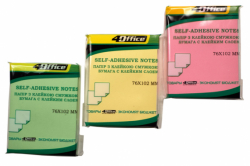 Фото - Папір кл.,76х102мм, 100арк., кол. асорті, 4-425, 4OFFICE 32962