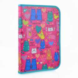 Фото - Папка для праці пласт. на блискавці FC 'Lovely Cats' 47046