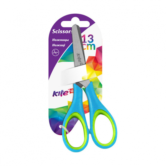 Фото - Ножиці дитячі з гум. вставками, 13см Kite 40677 Фото - Ножиці дитячі з гум. вставками, 13см Kite 40677