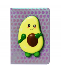 Фото - Блокнот А6 обкладинка ПУ, 80арк, 80г/м2, з сквішем Авокадо 62558