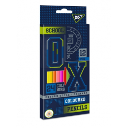 Фото - Олівці кольорові YES 12/24 кол. 'Oxford' 60800 Фото - Олівці кольорові YES 12/24 кол. 'Oxford' 60800