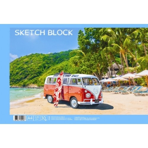 Фото - Альбом для малювання на спір. 30 арк. 120 г/м A4 (УФ) АА4130 'Серфінг' 46655 Фото - Альбом для малювання на спір. 30 арк. 120 г/м A4 (УФ) АА4130 'Серфінг' 46655