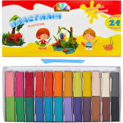 Фото - Пластилин 'Захоплення' 24цв. 480гр, со стеком (уп.24) Гамма укр. 35131