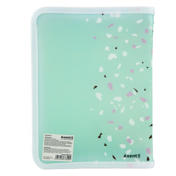 Фото - Папка об'ємна на блискавці, А5+, Shine, аквамарин 47169