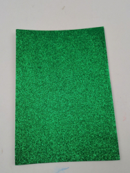 Кольорова ЕВА піна з гліттером С/КЛ.(Фоаміран)А4,GL-EVA-1-ADH-040,21х29,7см,1,6 мм 5аркуш.зелений