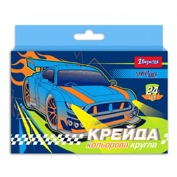 Фото - Крейда кольорова 1Вересня квадратна 24 шт. 'Street race' 62142 Фото - Крейда кольорова 1Вересня квадратна 24 шт. 'Street race' 62142