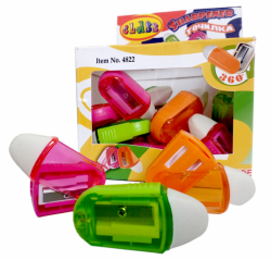 Фото - Точилка з конт., з ластиком, Twist, асорті, 4822, CLASS (уп.36) 37388