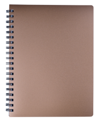 Зошит на пружині &quot;STATUS&quot; А4, 80арк.,кл., пластик.обкл.,маренго