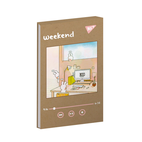 Фото - Блокнот А7+/80 кл клей, білила YES Weekend крафт 62884 Фото - Блокнот А7+/80 кл клей, білила YES Weekend крафт 62884