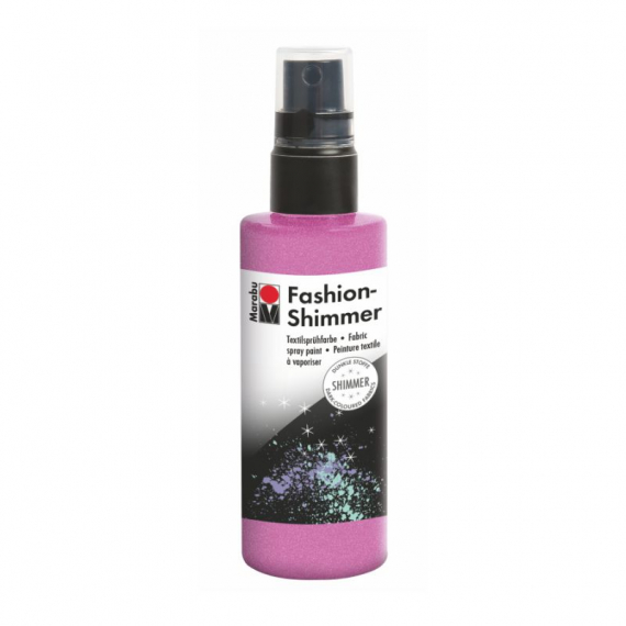 Фото - Фарба-спрей для тканин з гліттерами, бузкова, 100 мл, Marabu 45380