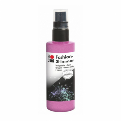 Фото - Фарба-спрей для тканин з гліттерами, бузкова, 100 мл, Marabu 45380