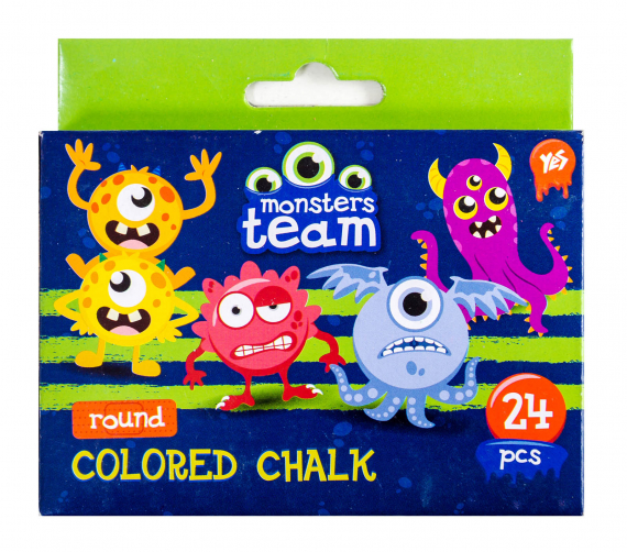Фото - Мел цветной круглый 24 шт. 'Monsters' (уп.12) 38349