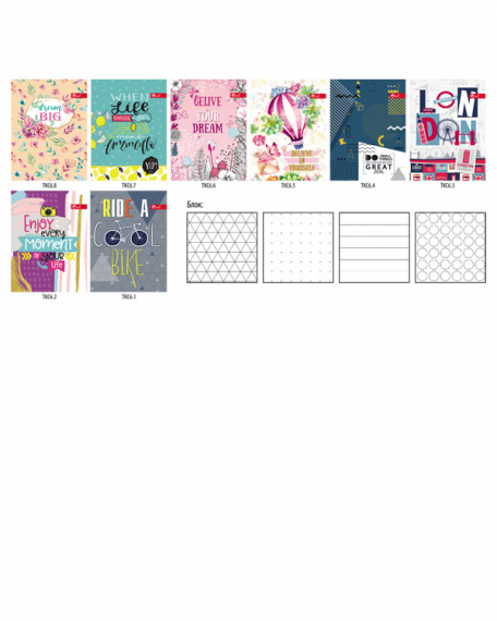 Фото - Нотатник 'Творчій' А6ф на скобі, 24арк, блок геометрія,(уп16) 42256 Фото - Нотатник 'Творчій' А6ф на скобі, 24арк, блок геометрія,(уп16) 42256