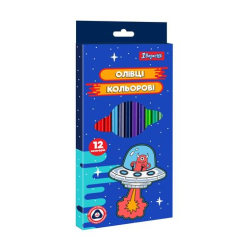 Олівці кольорові 1 Вересня 12 кол. &quot;Space&quot;