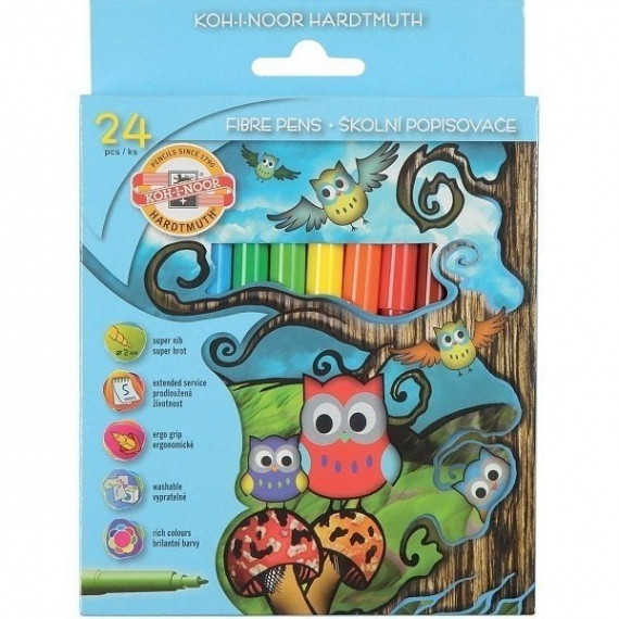 Фото - Фломастери 1012СВ 'Совенята', набір 24 кол, картон 21305 Фото - Фломастери 1012СВ 'Совенята', набір 24 кол, картон 21305