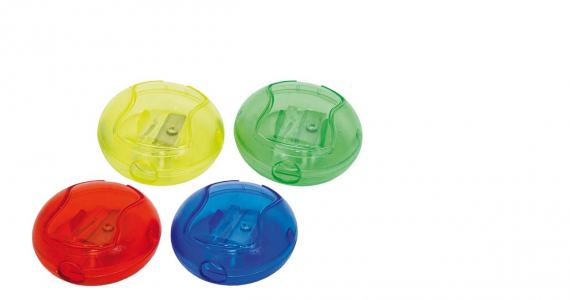 Фото - Точилка кольорова 'Кругла' з контейнером new (уп.42) 14719 Фото - Точилка кольорова 'Кругла' з контейнером new (уп.42) 14719