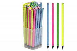 Олівець чорнографітний HB, корпус з чорного дерева перламутр. зі стразами 72шт/уп