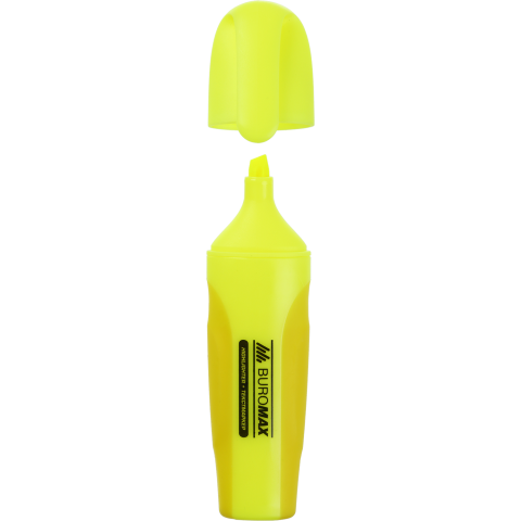 Фото - Текст-маркер NEON, жовтий,  2-4 мм, з гум. вставками 61946