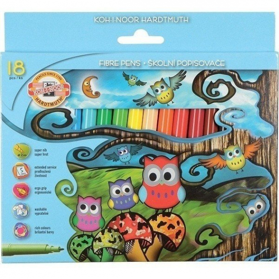 Фото - Фломастери 1012СВ 'Совенята', набір 12 кол, картон 21304 Фото - Фломастери 1012СВ 'Совенята', набір 12 кол, картон 21304