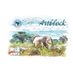 Фото - Альбом для малювання на скобі 12арк. 100 г/м A4  АА4512 'АФРИКА' 38315