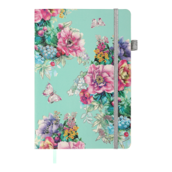 Фото - Блокнот діловий CHERIE А5, 96л, клітинка, обкладинка штучна шкіра,  синій 61611