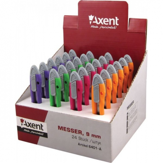 Фото - Ніж канцелярський, 9 мм, дисплей 28419 Фото - Ніж канцелярський, 9 мм, дисплей 28419