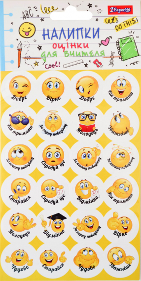 Фото - Набор наклеек-оценок 'Смайлики' 29446