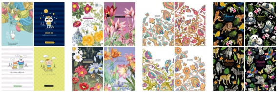 Фото - Блокнот,60г,Інтегральний,143х210 мм,80 аркушів,клітинка,Мат.лам.Soft-touch.диз.1947919482 в ас. 50835