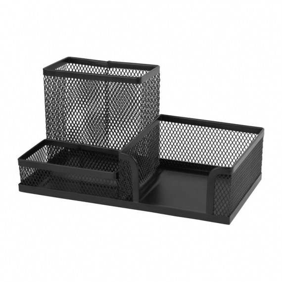 Фото - Підставка-органайзер 203x105x100мм металева, чорна 41407