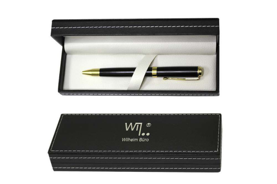 Фото - Ручка кулькова Wilhelm Buro, корпус металевий в чорному футлярі кожзам 63734 Фото - Ручка кулькова Wilhelm Buro, корпус металевий в чорному футлярі кожзам 63734