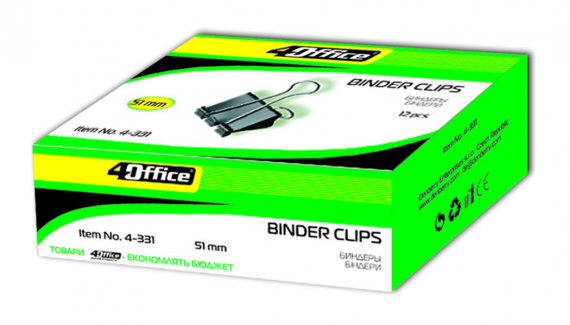 Фото - Біндери, 51мм, 12шт.,4-331 , 4OFFICE, ціна за 12шт 1891 Фото - Біндери, 51мм, 12шт.,4-331 , 4OFFICE, ціна за 12шт 1891