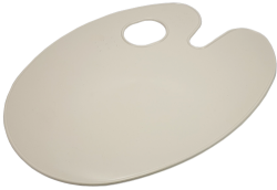 Палітра № 7  овал, Біла, без лунок,  295*215мм.  К-3071м (уп.5/ящ.50)