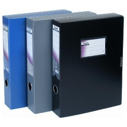 Фото - Папка-коробка складаная 55мм, синяя 21249