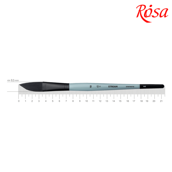 Фото - Синтетика саблевидна плоска, даггер, STREAM 143, № 10, к.р. пензель ROSA 52352 Фото - Синтетика саблевидна плоска, даггер, STREAM 143, № 10, к.р. пензель ROSA 52352
