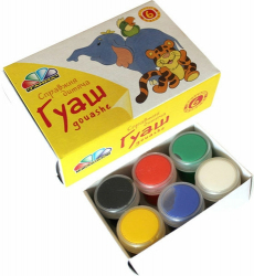 Фото - Фарби гуашеві  6 кол/10 мл, Малята (уп.18) 20394