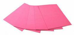 Кольорова ЕВА піна (Фоаміран)А4, EVA-1-006, 21х29,7см,1,00 мм 5 аркуш.рожевий