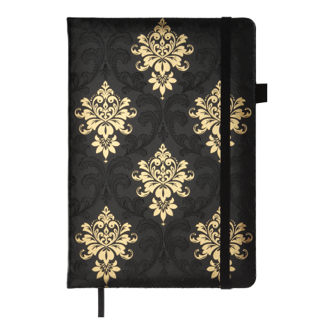 Фото - Блокнот діловий ROYAL А5, 96л, клітинка, обкладинка штучна шкіра, чорний 61619 Фото - Блокнот діловий ROYAL А5, 96л, клітинка, обкладинка штучна шкіра, чорний 61619