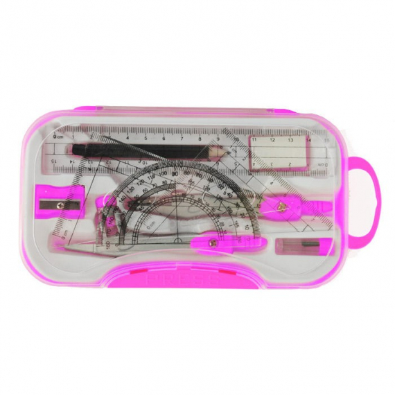 Фото - Готовальня 10 предметів, рожевий 32119 Фото - Готовальня 10 предметів, рожевий 32119