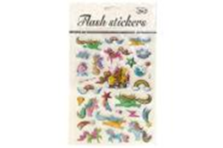 Наліпка пластикова з розсипними блискітками для декора листівок, Мікс дизайнів 10шт/уп