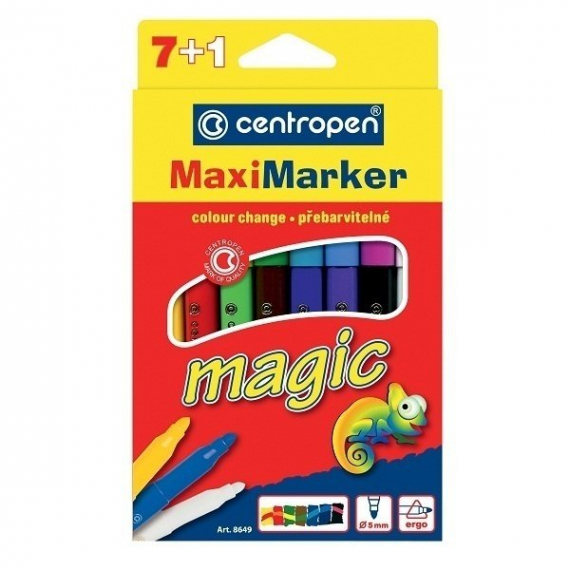 Фото - Фломастери ' Centropen ' Magic Maxi 7 + 1 кол . 8649 / 08 ( шт. ) 9548 Фото - Фломастери ' Centropen ' Magic Maxi 7 + 1 кол . 8649 / 08 ( шт. ) 9548