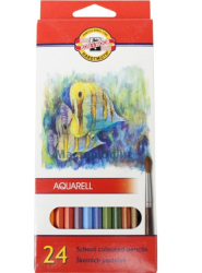 Олівці кол. аквар. Mondeluz &quot;Рибки&quot;, 24 шт.(2,8мм)